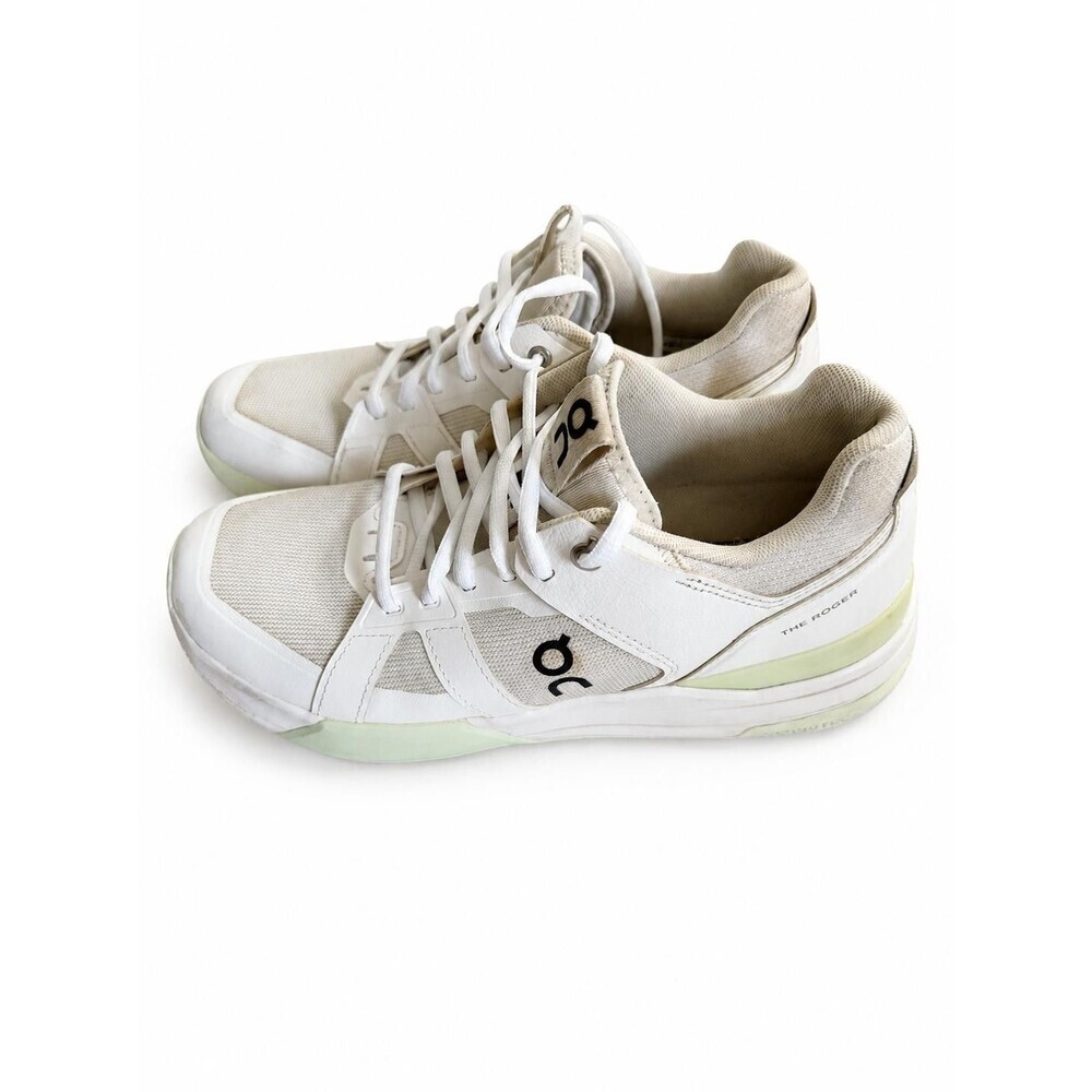 On Cloud THE ROGER Clubhouse Pro White/Lima Women's Sneaker Tennis Shoe 9.5